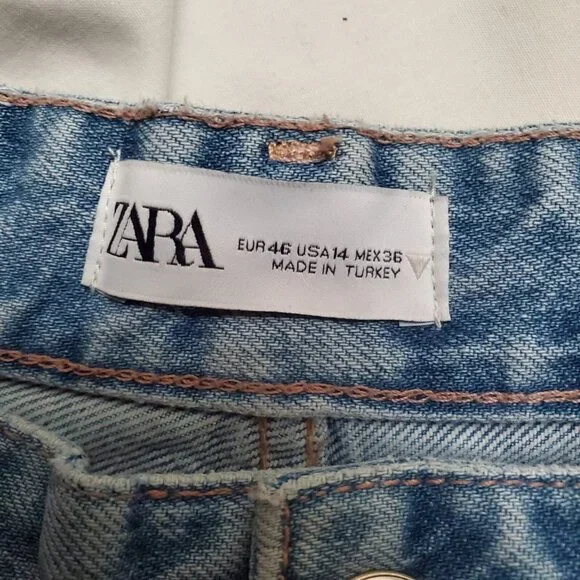 Zara WIDE LEG JEANS HIGH RISE WIDE LEG FULL LENGTH SZ 14-34 - Picture 6 of 12